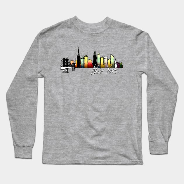 NYC Tee Long Sleeve T-Shirt by DimDom